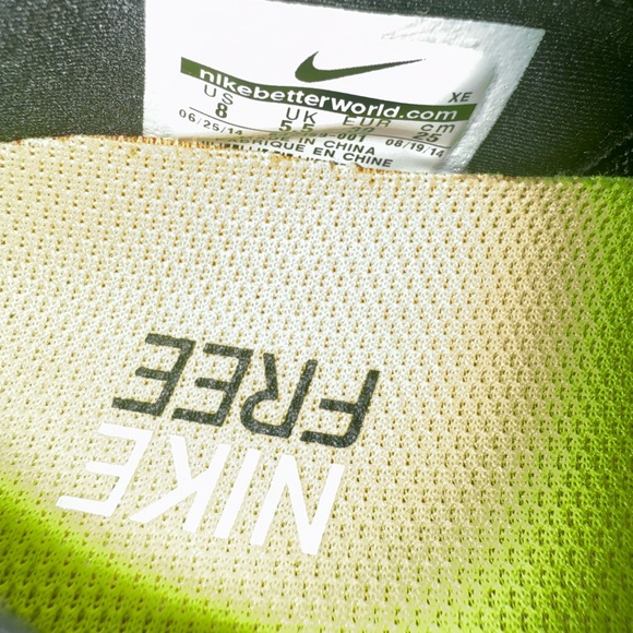 Nike Free 5.0 Women's Size 8 Running Shoes Black‎ & White G - Picture 8 of 8